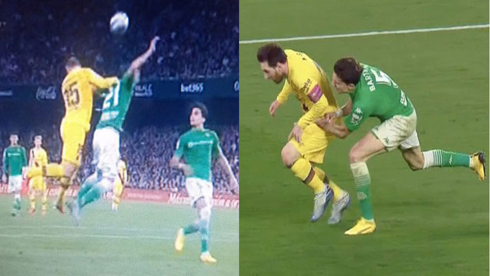 梅西被拉拽却没有判罚 裁判专家：这是一个漏判的点球