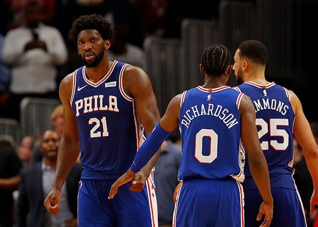 恩比德与理查德森恢复训练