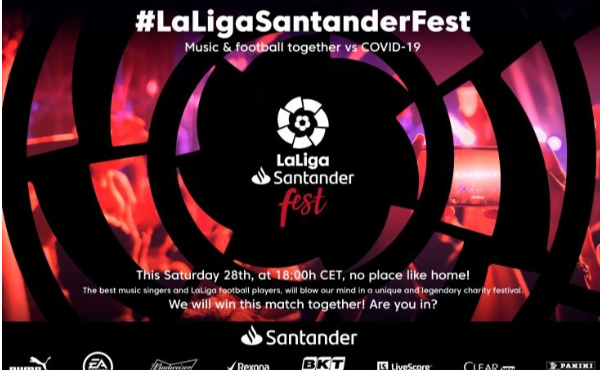 官方:西甲联盟将举办线上跨界音乐节,支持抗疫活动