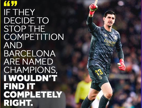 小法驳斥库尔图瓦:西甲若取消 把冠军给巴萨很公正