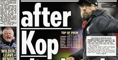 部分英超球队担心，利物浦提前夺冠后就会派年轻球员比赛