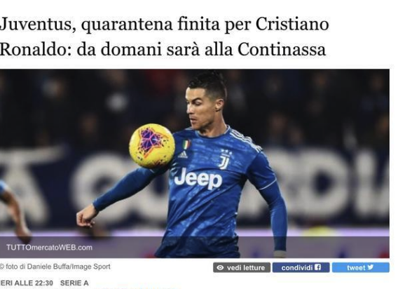 C罗回到球队第一件事就是训练,这个态度还能称霸几年没问题