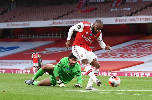 2019/20赛季英超第36轮阿森纳VS利物浦战报-7月16日阿森纳主场2比1力克利物浦