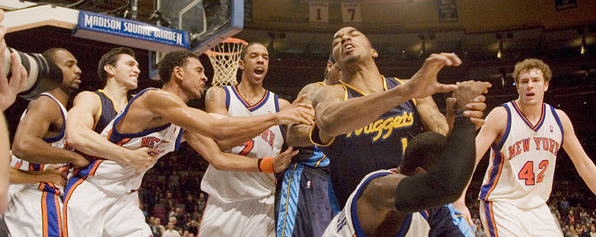 麦迪逊广场花园斗殴事件始末，超过七名球员被禁赛