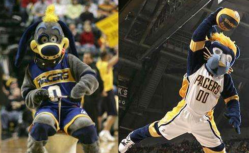 步行者吉祥物叫什么 两只吉祥物高清图片赏析