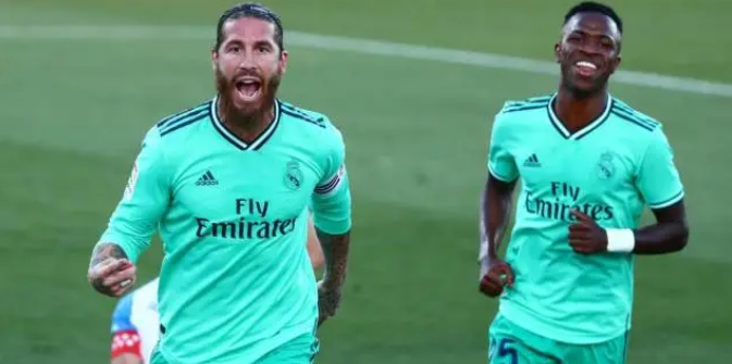 西甲收官之战皇马2-2战平莱加内斯，皇马队长拉莫斯11球创纪录