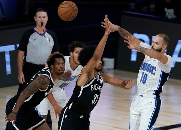 NBA常规赛8.1魔术128-118篮网比赛回放 魔术完虐篮网