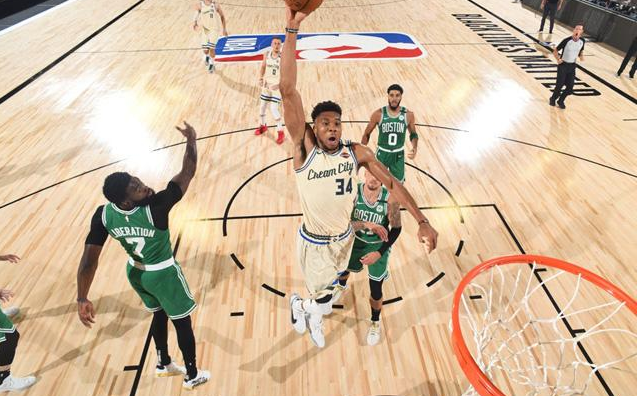 NBA常规赛8.1凯尔特人112-119雄鹿比赛回放 雄鹿胜绿军