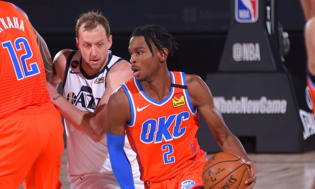 NBA常规赛8.2爵士94-110雷霆比赛回放 雷霆大胜爵士