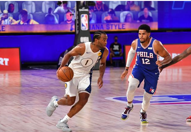 NBA常规赛8.276人121-127步行者比赛回放 步行者险胜76人