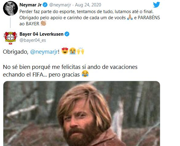 内马尔高情商 祝贺拜仁夺冠却闹了笑话