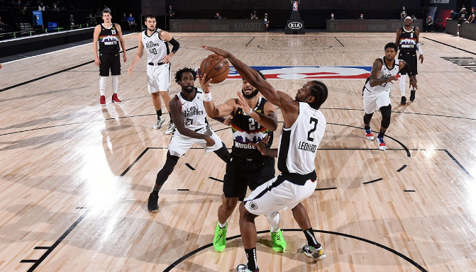 NBA2020季后赛半决赛快船vs掘金比赛战报 快船再胜掘金拿次轮赛点