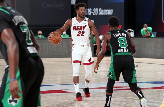 热火vs凯尔特人 热火巴特勒以身作则