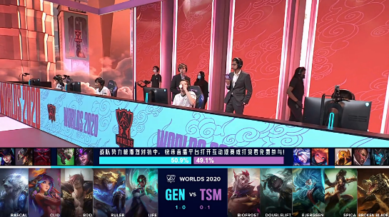 英雄联盟s10小组赛GENvsTSM,尺帝无解EZ炸穿比赛