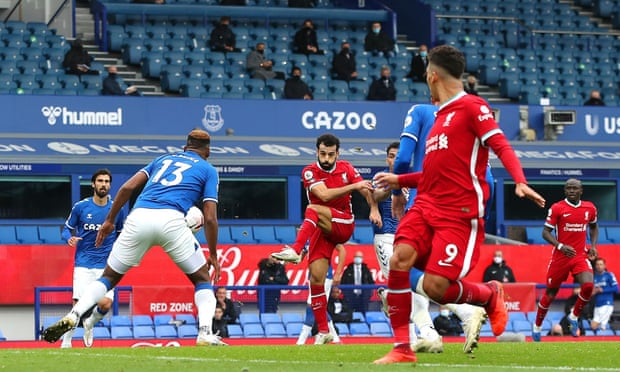 2020/21赛季英超第5轮利物浦对战埃弗顿 双方你追我赶2-2打平