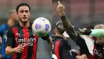 AC米兰边卫卡拉布里亚向看台竖中指 或将面临禁赛处罚