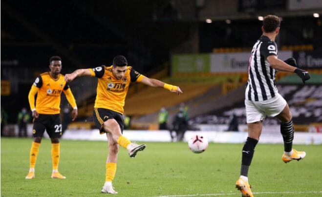 2020/21赛季英超第6轮狼队对阵纽卡斯尔联战报 双方各有发挥1-1战平