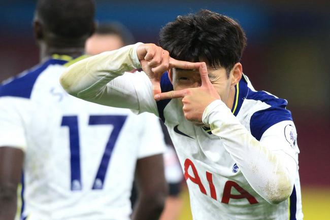 2020/21赛季英超第6轮热刺对阵伯恩利 凯恩助攻孙兴慜打进制胜球1-0获胜