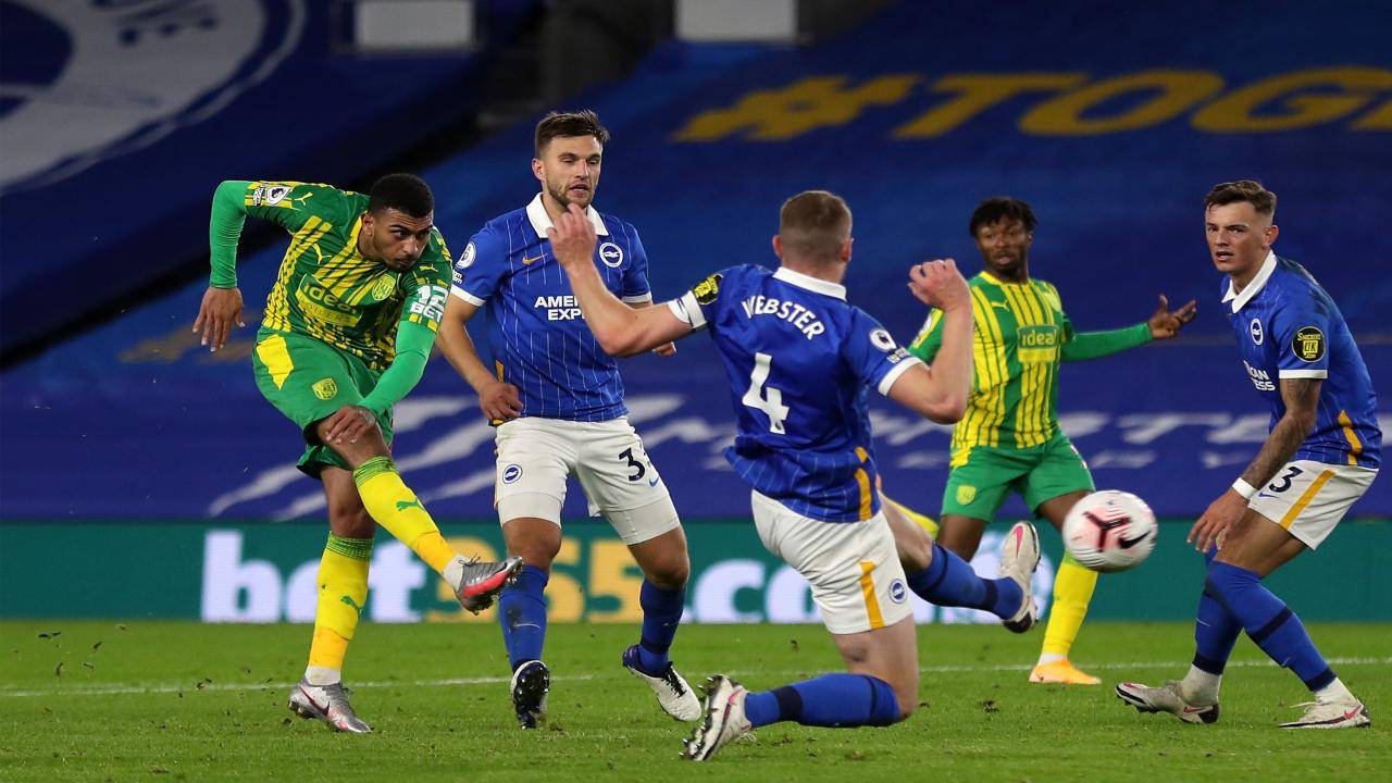 2020/21赛季英超第6轮布莱顿对阵西布朗战报 双方各有发挥1-1战平