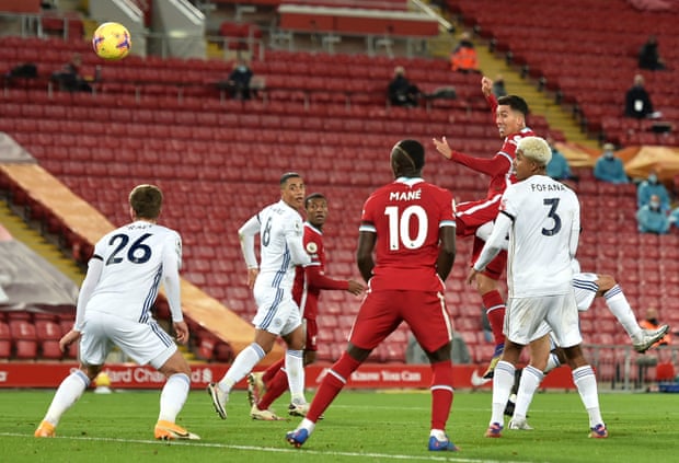 2020/21赛季英超第9轮利物浦对阵莱斯特城 利物浦联赛主场3-0完胜