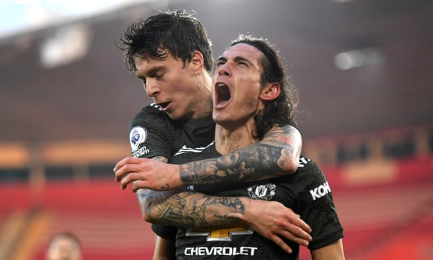 2020/21赛季英超第10轮曼联对阵南安普敦 曼联2球落后3-2逆转