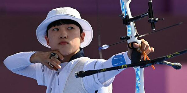 韩国队奥运射箭混合团体金牌