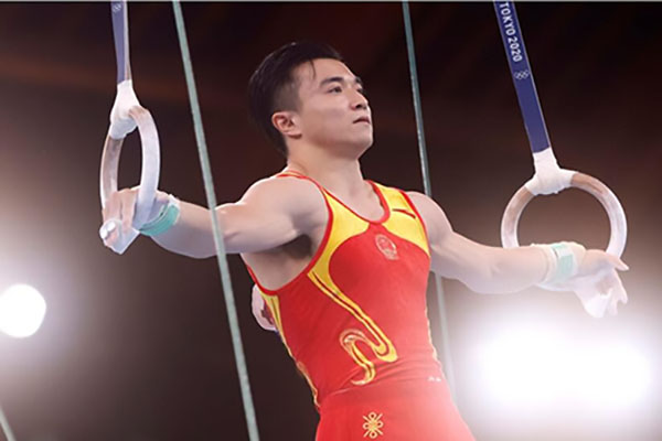 男子吊环中国队包揽冠亚军