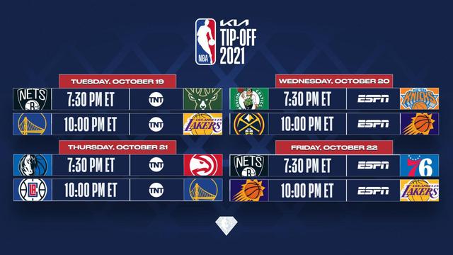 NBA2021赛季时间