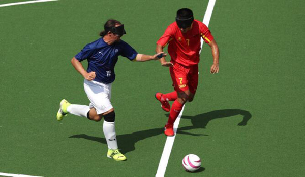 中国盲人足球1-0法国取首胜
