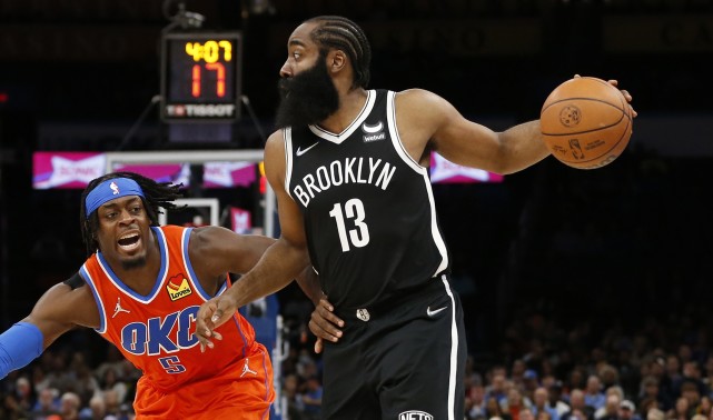 杜兰特33分哈登两双！篮网擒雷霆获三连胜