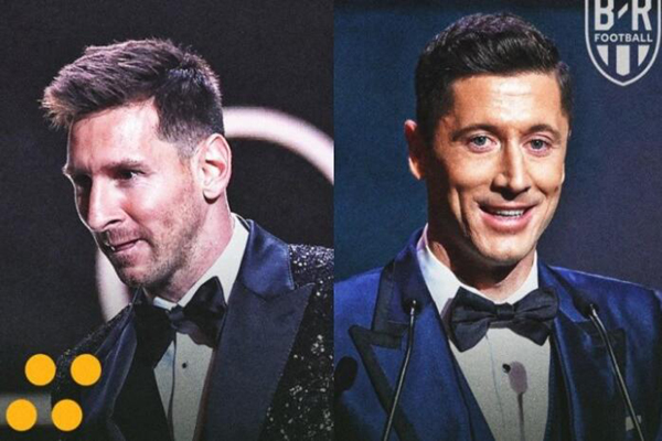 莱万回应梅西获得2021金球奖