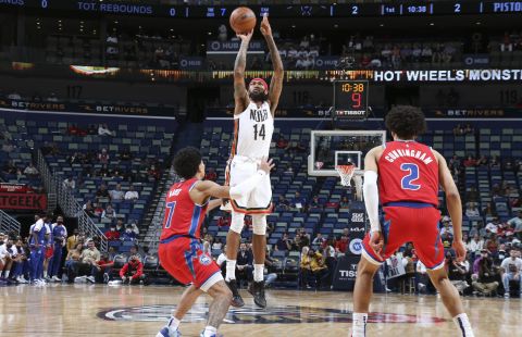 英格拉姆半场24分 活塞93-109鹈鹕