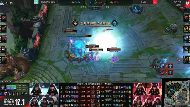 2022春季赛JDG战队vsEDG战队战报