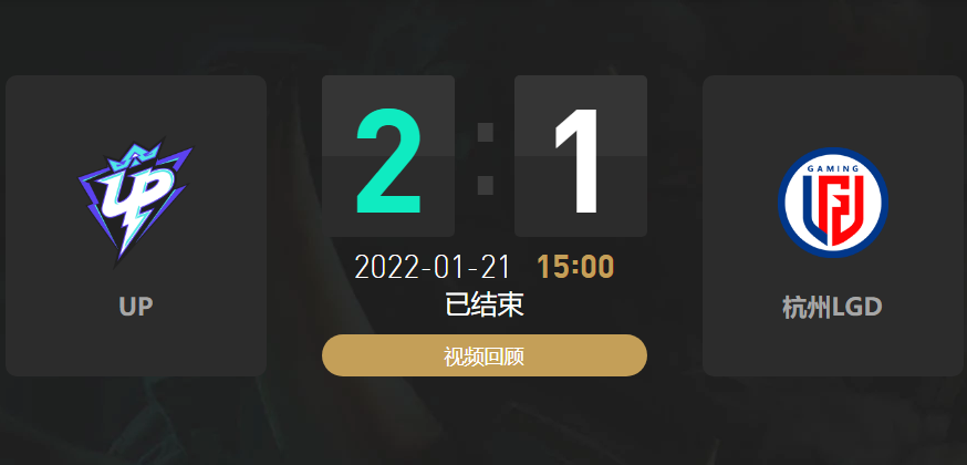 2022春季赛UP战队vsLGD战队战报