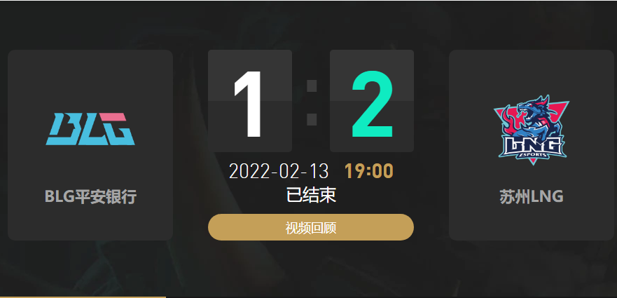 2022春季赛BLG战队vsLNG战队战报