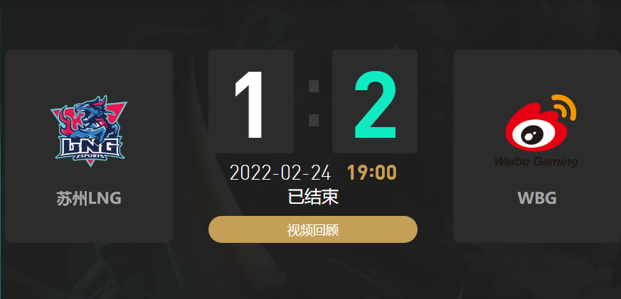 2022春季赛LNG战队vsWBG战队战报