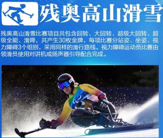 北京残奥高山滑雪赛程