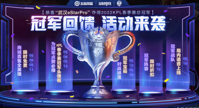 eStarPro夺得王者荣耀春季赛冠军